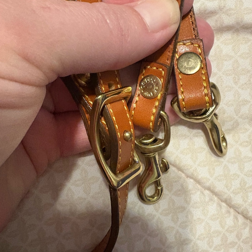 Dooney & Bourke Blue and Tan Leather Crossbody - Picture 11 of 11